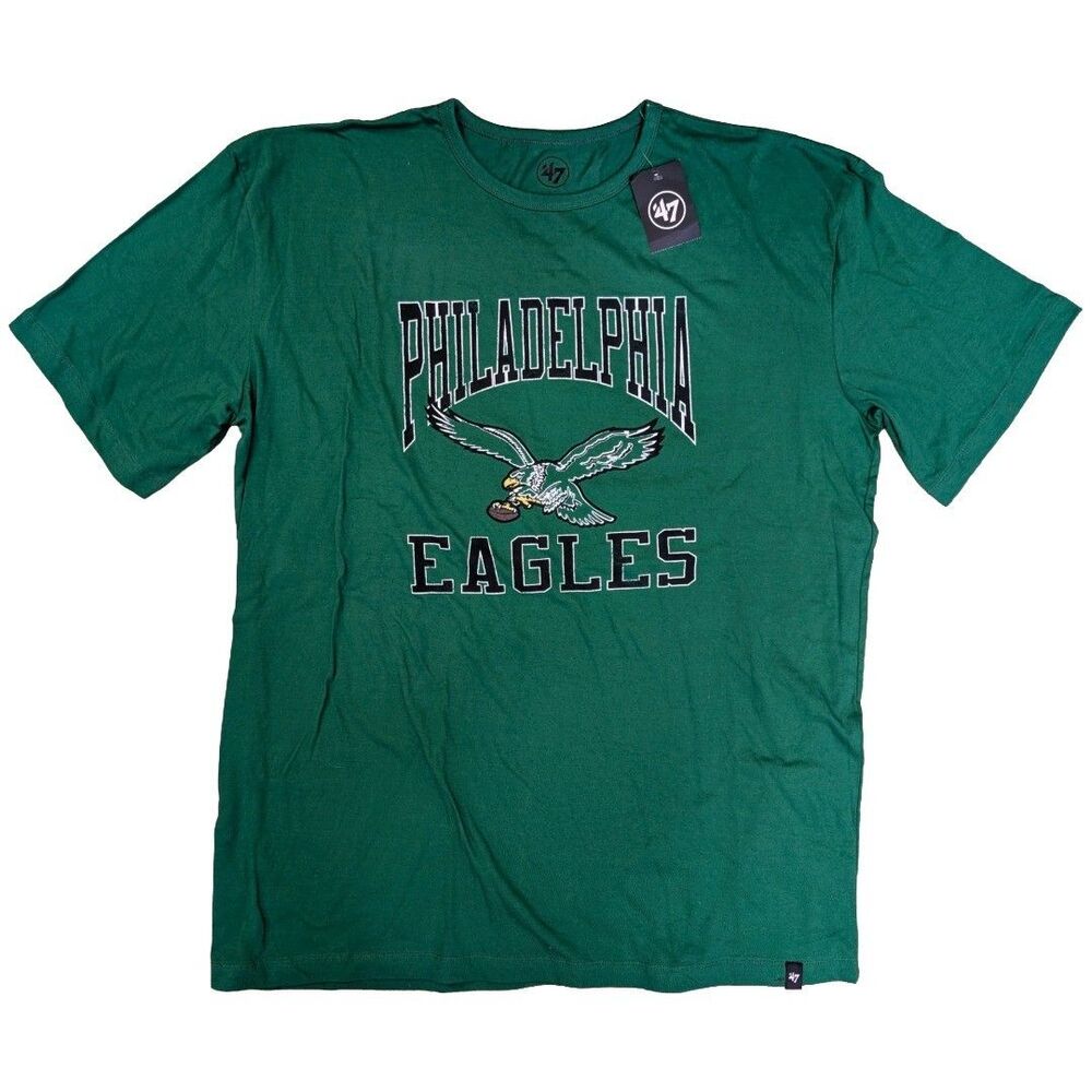 '47 Brand Philadelphia Eagles Varsity Arch T-Shirt Men's 2XLT Kelly Green NWT